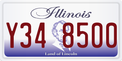 IL license plate Y348500
