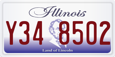 IL license plate Y348502
