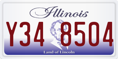 IL license plate Y348504