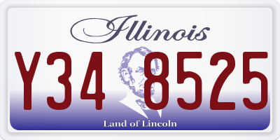 IL license plate Y348525