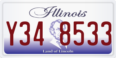 IL license plate Y348533