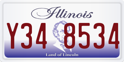 IL license plate Y348534