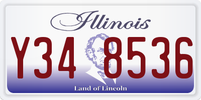 IL license plate Y348536