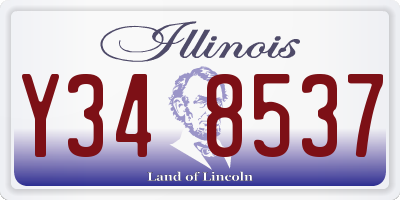 IL license plate Y348537
