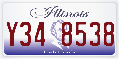 IL license plate Y348538