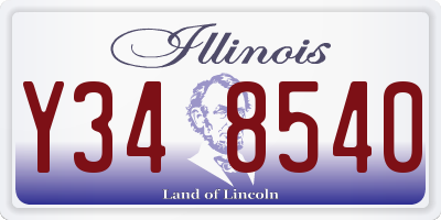 IL license plate Y348540