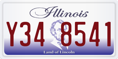 IL license plate Y348541