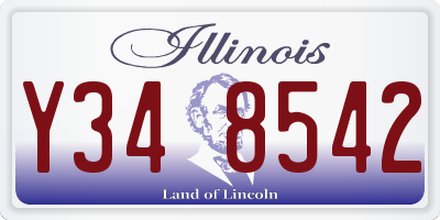 IL license plate Y348542