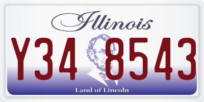IL license plate Y348543