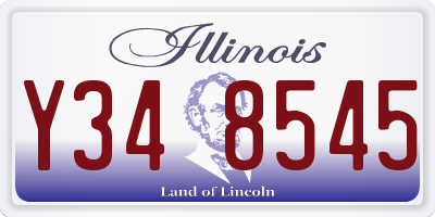 IL license plate Y348545