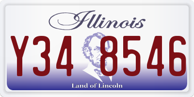 IL license plate Y348546