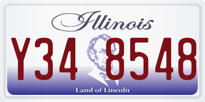 IL license plate Y348548