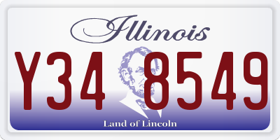 IL license plate Y348549