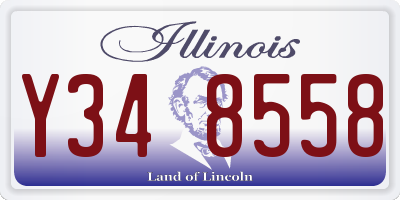 IL license plate Y348558