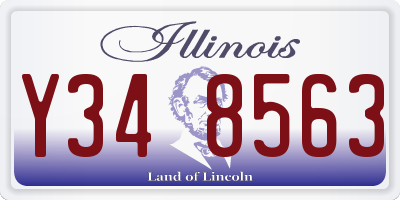IL license plate Y348563