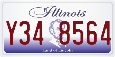 IL license plate Y348564