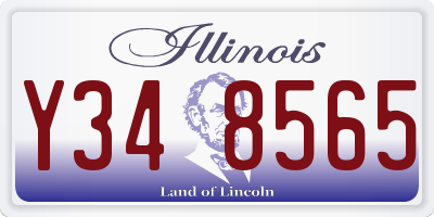 IL license plate Y348565