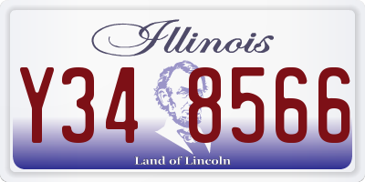 IL license plate Y348566