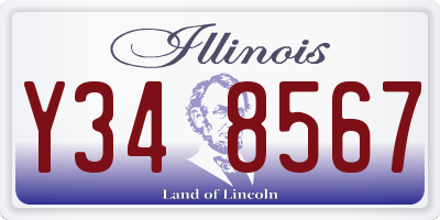 IL license plate Y348567