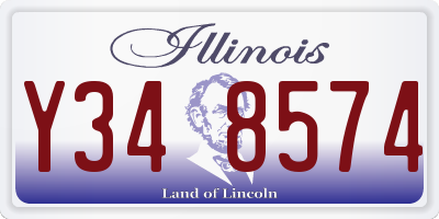 IL license plate Y348574