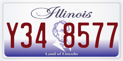 IL license plate Y348577