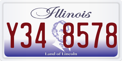 IL license plate Y348578