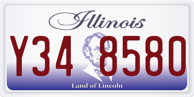 IL license plate Y348580