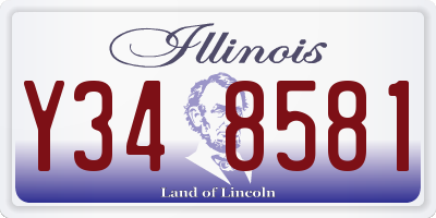 IL license plate Y348581