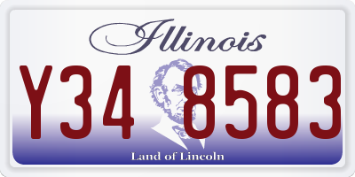 IL license plate Y348583