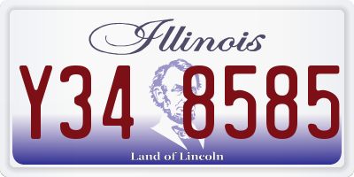 IL license plate Y348585