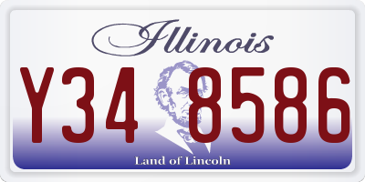 IL license plate Y348586