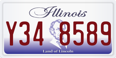 IL license plate Y348589