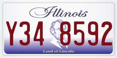 IL license plate Y348592