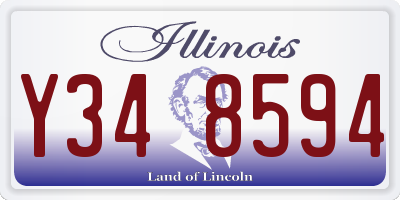 IL license plate Y348594