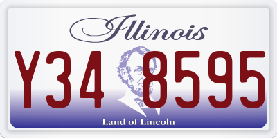 IL license plate Y348595