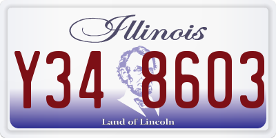 IL license plate Y348603