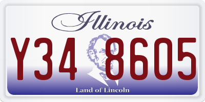 IL license plate Y348605