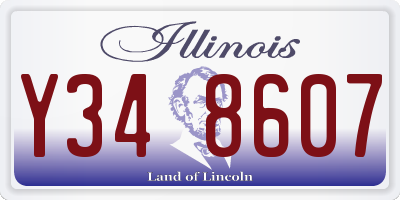 IL license plate Y348607