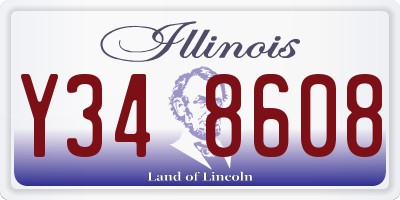IL license plate Y348608