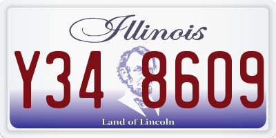 IL license plate Y348609