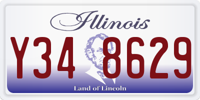 IL license plate Y348629