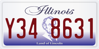 IL license plate Y348631