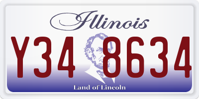 IL license plate Y348634