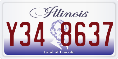 IL license plate Y348637