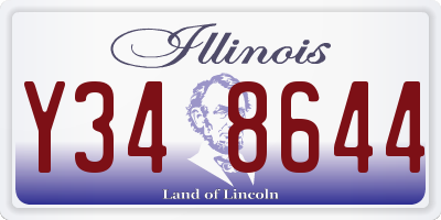 IL license plate Y348644