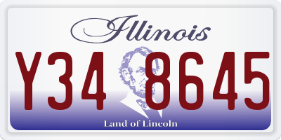 IL license plate Y348645