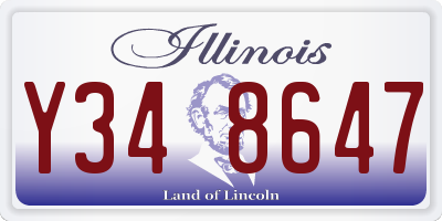 IL license plate Y348647