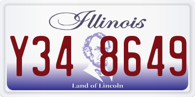 IL license plate Y348649