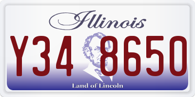 IL license plate Y348650