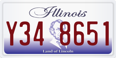 IL license plate Y348651
